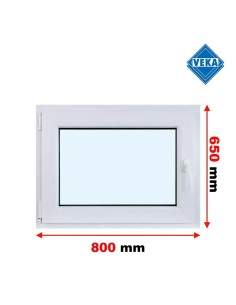 Kunststofffenster PVC Fenster 80x65 cm cm DREH/KIPP - Veka Softline 82 MD