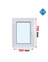 Kunststofffenster PVC Fenster 50x70 cm cm DREH/KIPP - Veka Softline 82 MD