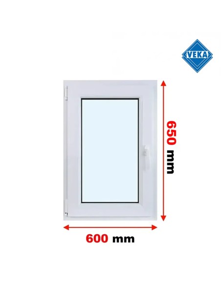 Kunststofffenster PVC Fenster 60x65 cm cm DREH/KIPP - Veka Softline 82 MD