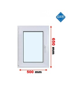 Kunststofffenster PVC Fenster 50x65 cm cm DREH/KIPP - Veka Softline 82 MD
