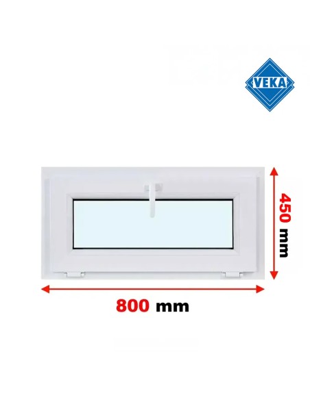Kunststofffenster PVC Fenster 80x45 cm cm DREH/KIPP - Veka Softline 82 MD