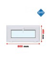 Kunststofffenster PVC Fenster 80x45 cm cm DREH/KIPP - Veka Softline 82 MD