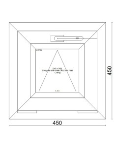 Kunststofffenster PVC Fenster 45x45 cm KIPP - Veka Softline 82 MD 2