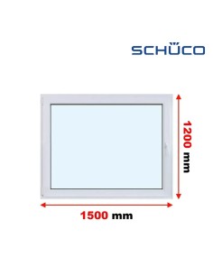 Kunststofffenster PVC Fenster 150 x 120 cm DREH/KIPP - Schüco LivIng 82