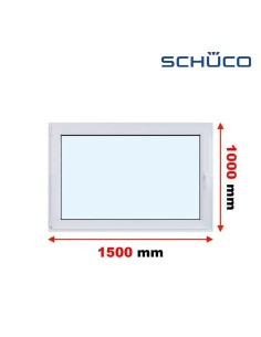 Kunststofffenster PVC Fenster 150 x 100 cm DREH/KIPP - Schüco LivIng 82