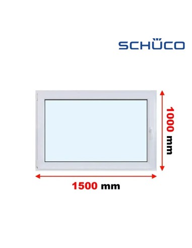 Kunststofffenster PVC Fenster 150 x 100 cm DREH/KIPP - Schüco LivIng 82