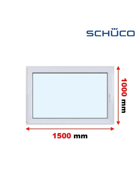 Kunststofffenster PVC Fenster 150 x 100 cm DREH/KIPP - Schüco LivIng 82