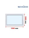 Kunststofffenster PVC Fenster 150 x 100 cm DREH/KIPP - Schüco LivIng 82