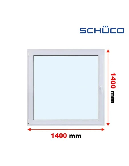 Kunststofffenster PVC Fenster 140 x 140 cm DREH/KIPP - Schüco LivIng 82