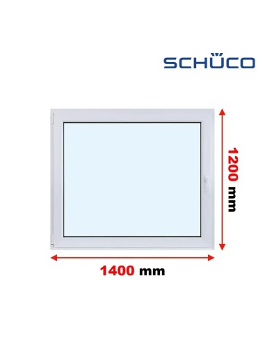 Kunststofffenster PVC Fenster 140 x 120 cm DREH/KIPP - Schüco LivIng 82