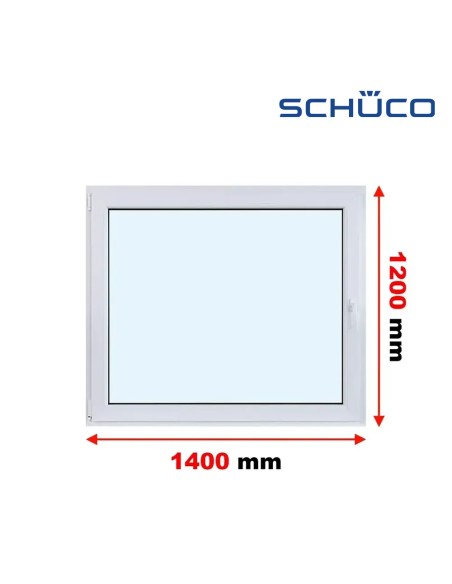 Kunststofffenster PVC Fenster 140 x 120 cm DREH/KIPP - Schüco LivIng 82