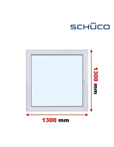 Kunststofffenster PVC Fenster 130 x 130 cm DREH/KIPP - Schüco LivIng 82
