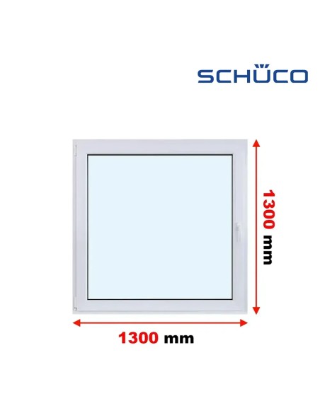 Kunststofffenster PVC Fenster 130 x 130 cm DREH/KIPP - Schüco LivIng 82