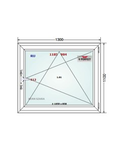 Kunststofffenster PVC Fenster 130 x 110 cm DREH/KIPP - Schüco LivIng 82 2