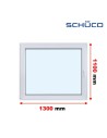 Kunststofffenster PVC Fenster 130 x 110 cm DREH/KIPP - Schüco LivIng 82
