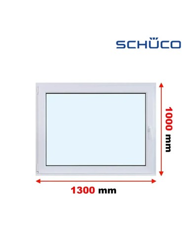 Kunststofffenster PVC Fenster 130 x 100 cm DREH/KIPP - Schüco LivIng 82