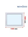Kunststofffenster PVC Fenster 130 x 100 cm DREH/KIPP - Schüco LivIng 82
