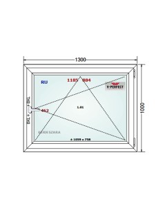 Kunststofffenster PVC Fenster 130 x 100 cm DREH/KIPP - Schüco LivIng 82 2