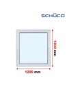 Kunststofffenster PVC Fenster 120 x 135 cm DREH/KIPP - Schüco LivIng 82