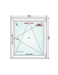 Kunststofffenster PVC Fenster 120 x 135 cm DREH/KIPP - Schüco LivIng 82 2