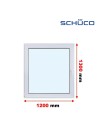 Kunststofffenster PVC Fenster 120 x 130 cm DREH/KIPP - Schüco LivIng 82