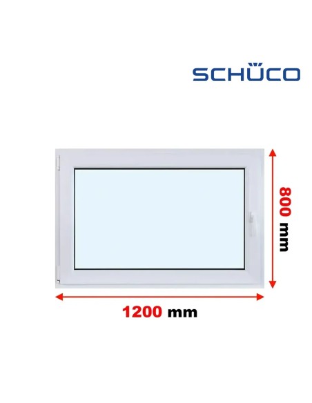 Kunststofffenster PVC Fenster 120 x 80 cm DREH/KIPP - Schüco LivIng 82