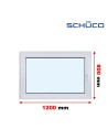 Kunststofffenster PVC Fenster 120 x 80 cm DREH/KIPP - Schüco LivIng 82