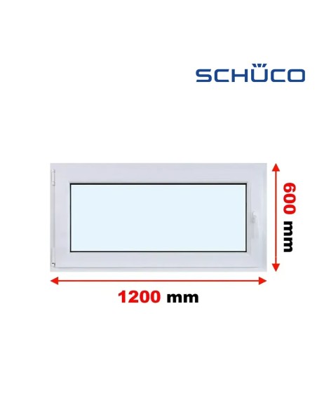 Kunststofffenster PVC Fenster 120 x 60 cm KIPP - Schüco LivIng 82