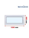 Kunststofffenster PVC Fenster 120 x 60 cm KIPP - Schüco LivIng 82