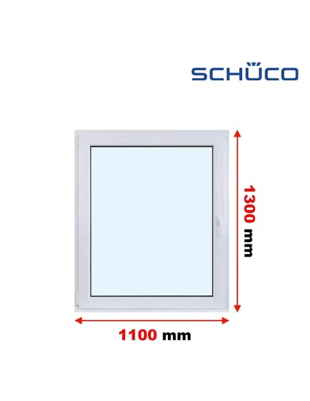 Kunststofffenster PVC Fenster 110 x 130 cm DREH/KIPP - Schüco LivIng 82