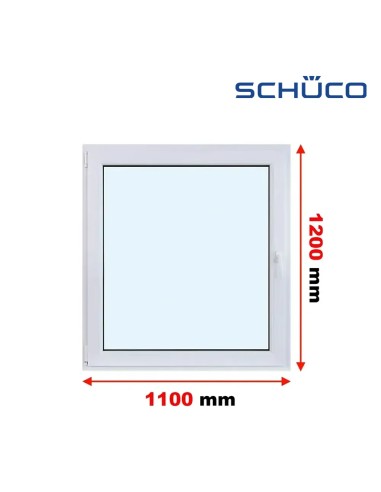 Kunststofffenster PVC Fenster 110 x 120 cm DREH/KIPP - Schüco LivIng 82