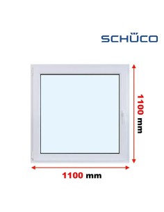 Kunststofffenster PVC Fenster 110 x 110 cm DREH/KIPP - Schüco LivIng 82