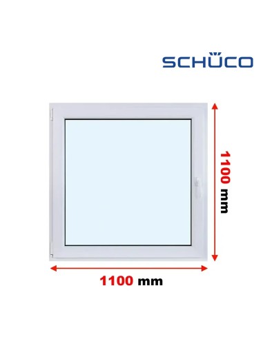 Kunststofffenster PVC Fenster 110 x 110 cm DREH/KIPP - Schüco LivIng 82