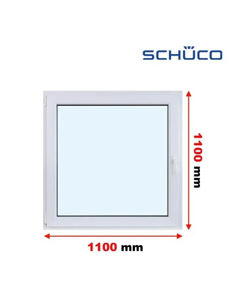 Kunststofffenster PVC Fenster 110 x 110 cm DREH/KIPP - Schüco LivIng 82