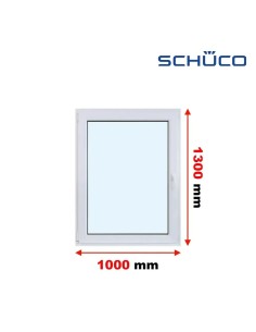 Kunststofffenster PVC Fenster 100 x 130 cm DREH/KIPP - Schüco LivIng 82