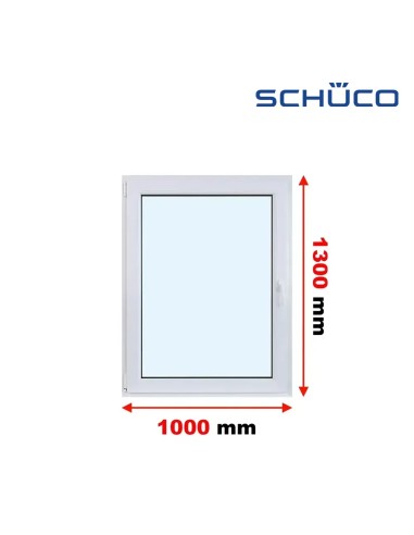 Kunststofffenster PVC Fenster 100 x 130 cm DREH/KIPP - Schüco LivIng 82