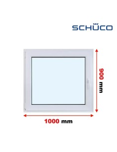 Kunststofffenster PVC Fenster 100 x 90 cm DREH/KIPP - Schüco LivIng 82