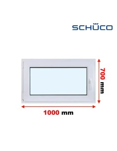 Kunststofffenster PVC Fenster 100 x 70 cm DREH/KIPP - Schüco LivIng 82