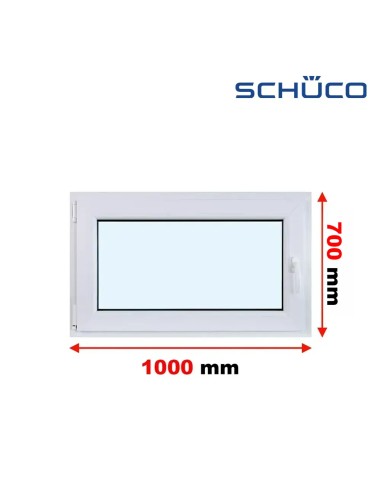 Kunststofffenster PVC Fenster 100 x 70 cm DREH/KIPP - Schüco LivIng 82