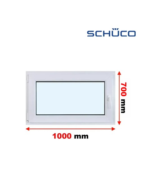 Kunststofffenster PVC Fenster 100 x 70 cm DREH/KIPP - Schüco LivIng 82