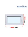 Kunststofffenster PVC Fenster 100 x 60 cm DREH/KIPP - Schüco LivIng 82