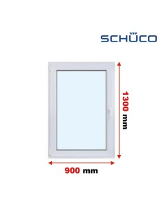 Kunststofffenster PVC Fenster 90 x 130 cm DREH/KIPP - Schüco LivIng 82