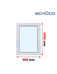 Kunststofffenster PVC Fenster 90 x 120 cm DREH/KIPP - Schüco LivIng 82