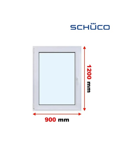 Kunststofffenster PVC Fenster 90 x 120 cm DREH/KIPP - Schüco LivIng 82