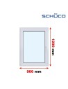 Kunststofffenster PVC Fenster 90 x 120 cm DREH/KIPP - Schüco LivIng 82