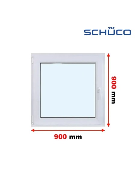 Kunststofffenster PVC Fenster 90 x 90 cm DREH/KIPP - Schüco LivIng 82