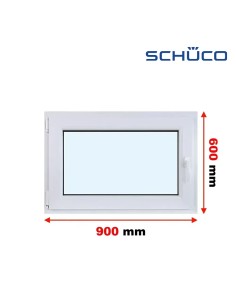 Kunststofffenster PVC Fenster 90 x 60 cm DREH/KIPP - Schüco LivIng 82