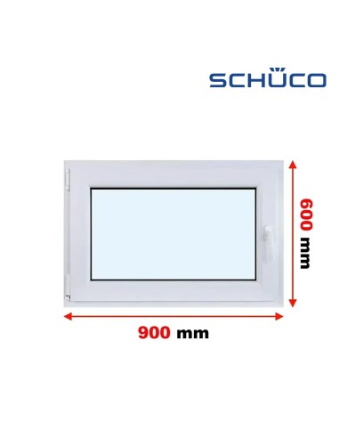 Kunststofffenster PVC Fenster 90 x 60 cm DREH/KIPP - Schüco LivIng 82