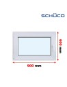 Kunststofffenster PVC Fenster 90 x 60 cm DREH/KIPP - Schüco LivIng 82