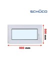 Kunststofffenster PVC Fenster 90 x 50 cm DREH/KIPP - Schüco LivIng 82